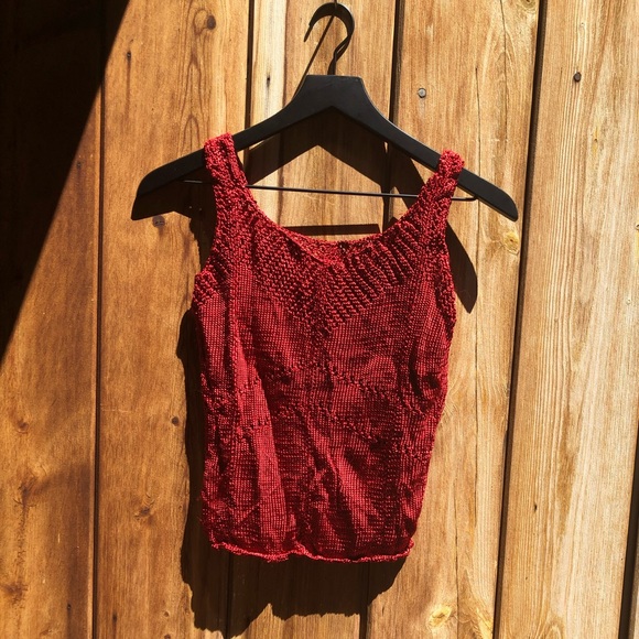 Tamara Catz| Knotted Red Tank Top - Picture 1 of 5